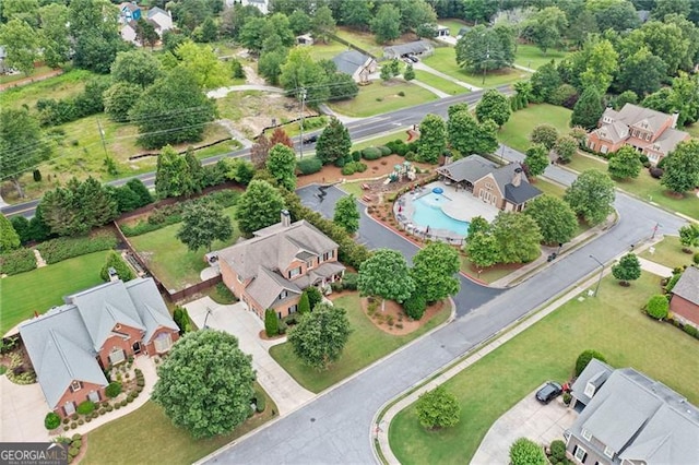 910 Ovalene Ln SW, Marietta, GA 30064 - aerial perspective of suburban area with a pool