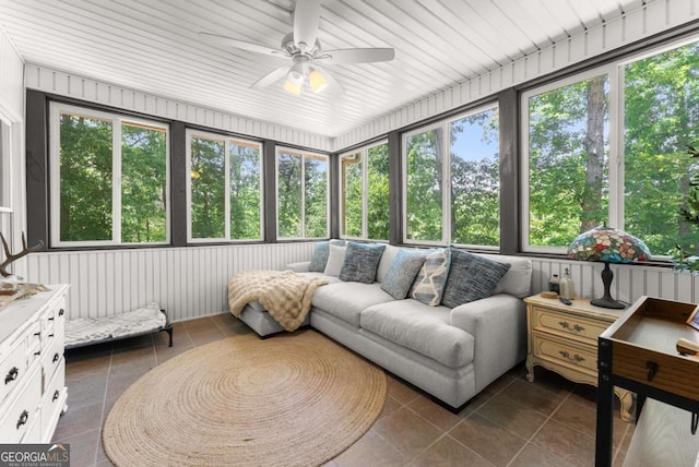 3652 Shady Oak Trl, Gainesville, GA 30506 - sunroom with ceiling fan and an outdoor hangout area