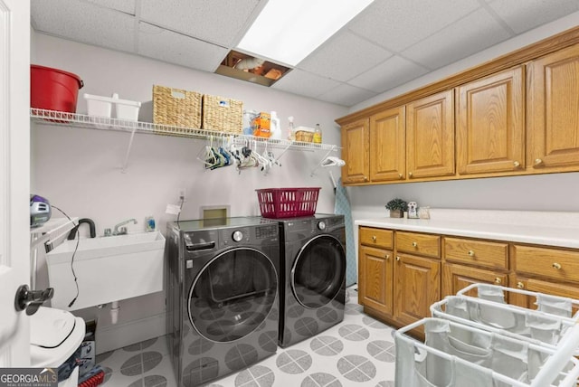 3652 Shady Oak Trl, Gainesville, GA 30506 - laundry area with independent washer and dryer and cabinet space