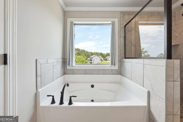 1824 Alberta Ln, Winder, GA 30680 - full bath featuring a bath and ornamental molding