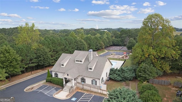 1824 Alberta Ln, Winder, GA 30680 - aerial view of property and surrounding area featuring a forest