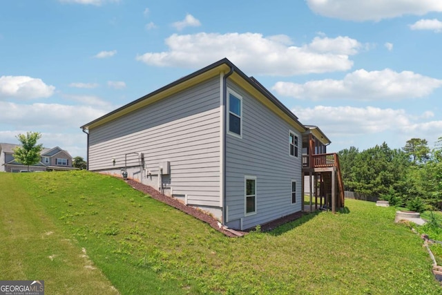 1824 Alberta Ln, Winder, GA 30680 - view of side of property with a lawn and a deck