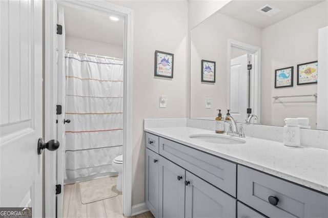 361 Traditions Ln, Hampton, GA 30228 - full bath with toilet, vanity, and a shower with curtain