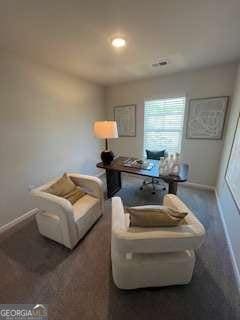 4265 SW Notting Hill Dr Unit 51, Atlanta, GA 30331 - sitting room featuring baseboards, dark colored carpet, and recessed lighting