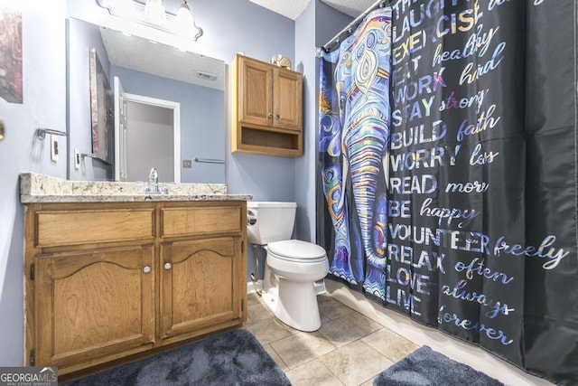 322 Smithville Church Rd, Warner Robins, GA 31088 - full bath featuring vanity, tile patterned flooring, and curtained shower