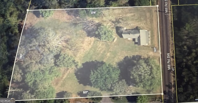 7779 Mill St SW, Cave Spring, GA 30124 - map / location with property boundaries highlighted