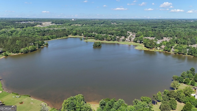 406 Vanderbilt Pkwy, Newnan, GA 30265 - bird's eye view of a forest and a nearby body of water