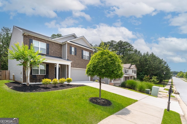 3993 Makeover Ct, South Fulton, GA 30349 - view of front facade featuring brick siding, driveway, and a garage