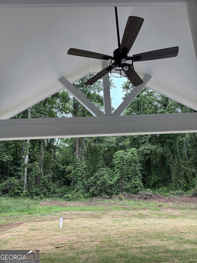 1030 Keller Rd, Mount Airy, GA 30563 - detailed view of a ceiling fan and a forest