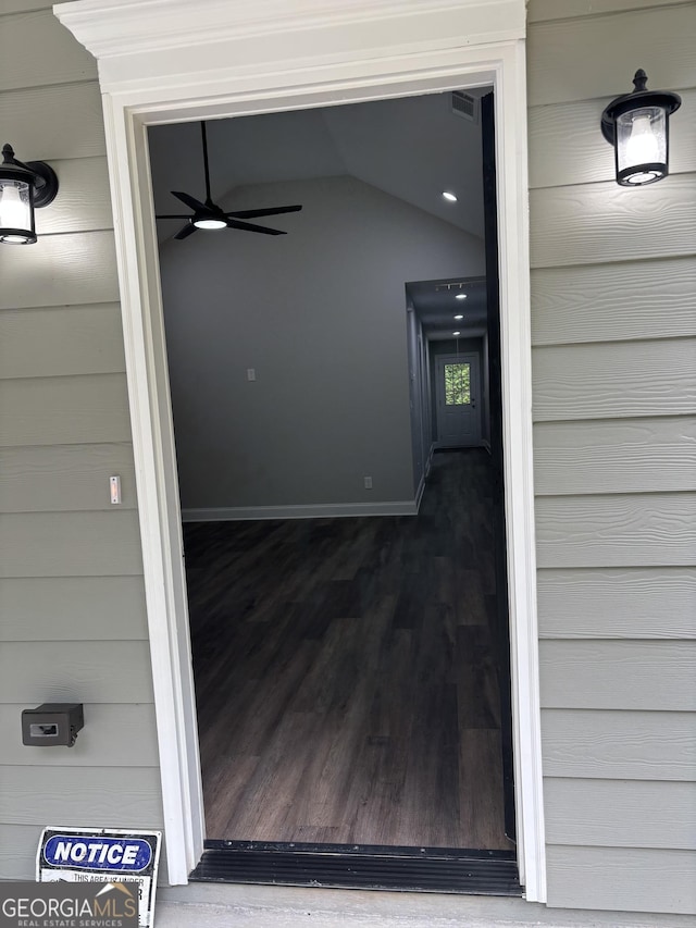 1030 Keller Rd, Mount Airy, GA 30563 - view of exterior entry with a ceiling fan