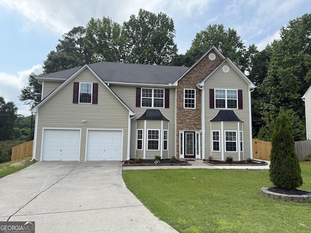4805 Madison Point Cir, Austell, GA 30106 - view of front of home featuring concrete driveway and an attached garage