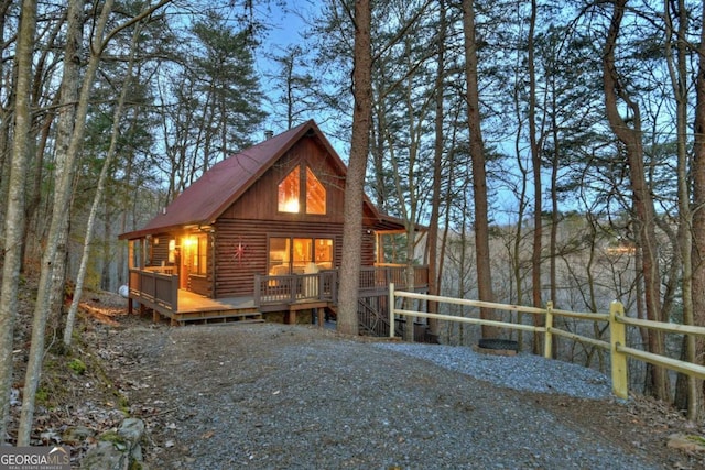 355 Cohutta Mountain Rd, Cherry Log, GA 30522 - view of front of house with log exterior
