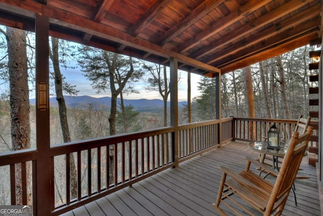 355 Cohutta Mountain Rd, Cherry Log, GA 30522 - deck featuring a mountain view