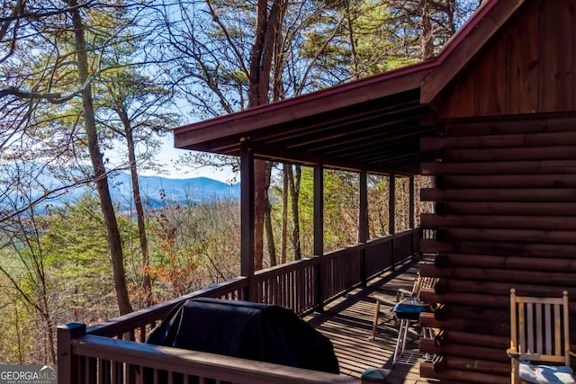 355 Cohutta Mountain Rd, Cherry Log, GA 30522 - wooden terrace with a mountain view