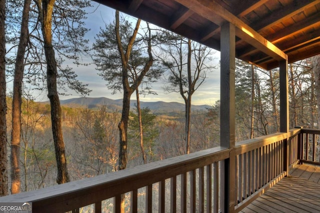 355 Cohutta Mountain Rd, Cherry Log, GA 30522 - deck with a mountain view