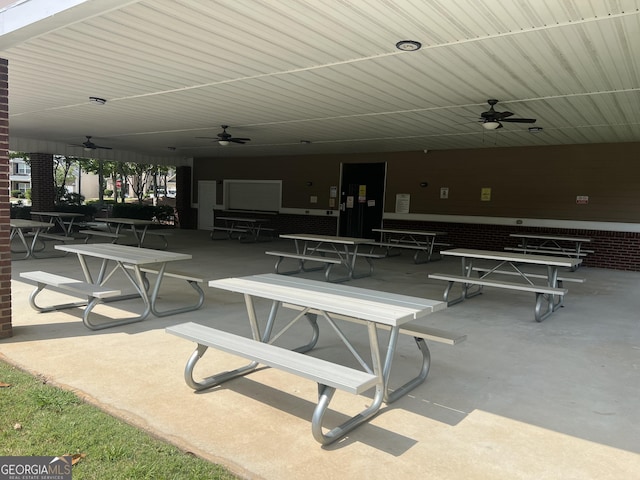 240 Somerset Dr, Dallas, GA 30132 - view of patio featuring ceiling fan