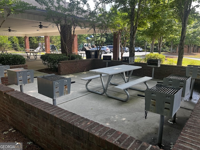 240 Somerset Dr, Dallas, GA 30132 - view of patio / terrace featuring ceiling fan