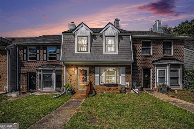 3244 Hampton Ct, Smyrna, GA 30082 - multi unit property with a chimney, a yard, and brick siding