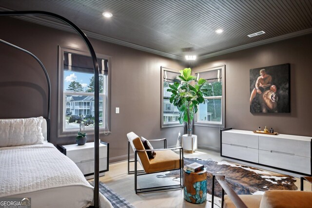 247 Widener Way, Peachtree City, GA 30269 - bedroom with ornamental molding, recessed lighting, and baseboards