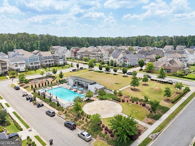 247 Widener Way, Peachtree City, GA 30269 - aerial view of residential area featuring a pool