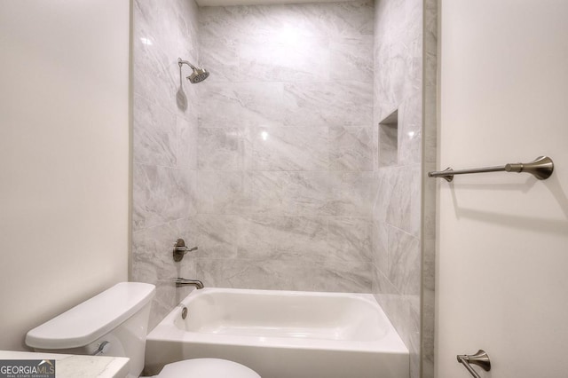 1947 Clark Dr, Tucker, GA 30084 - bathroom featuring toilet and bathing tub / shower combination