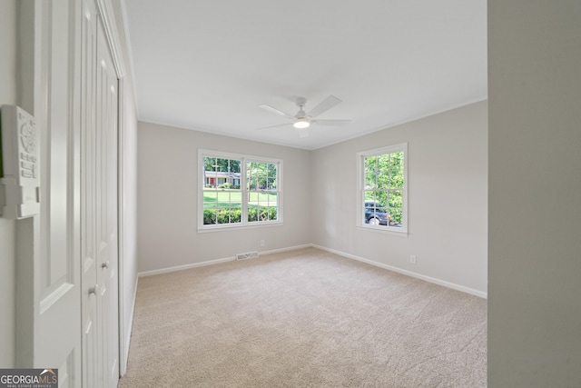1173 Normandy Rd, Macon, GA 31210 - unfurnished room with a ceiling fan, baseboards, and carpet floors
