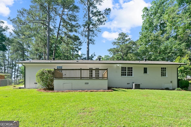 1173 Normandy Rd, Macon, GA 31210 - rear view of house featuring central AC unit
