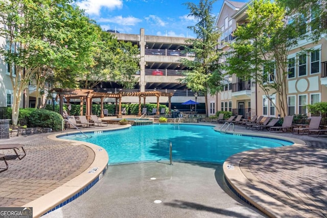 1850 Cotillion Dr Unit 2304, Atlanta, GA 30338 - community pool with a patio area and a pergola