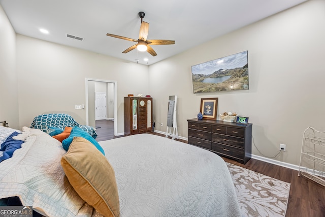 21 Little Creek Dr, Monroe, GA 30655 - bedroom featuring wood finished floors, a ceiling fan, and recessed lighting