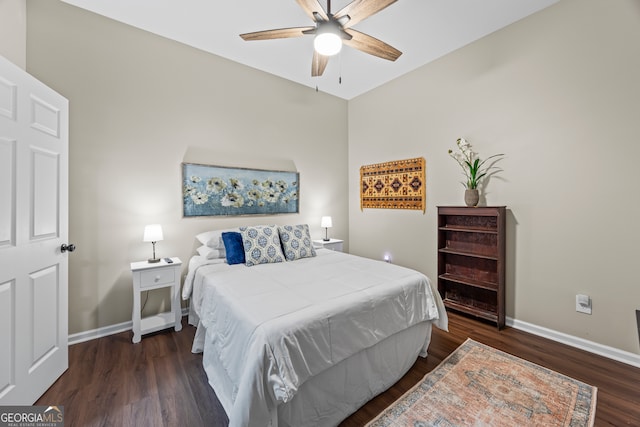 21 Little Creek Dr, Monroe, GA 30655 - bedroom with wood finished floors and a ceiling fan
