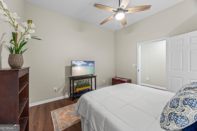 21 Little Creek Dr, Monroe, GA 30655 - bedroom featuring wood finished floors and a ceiling fan
