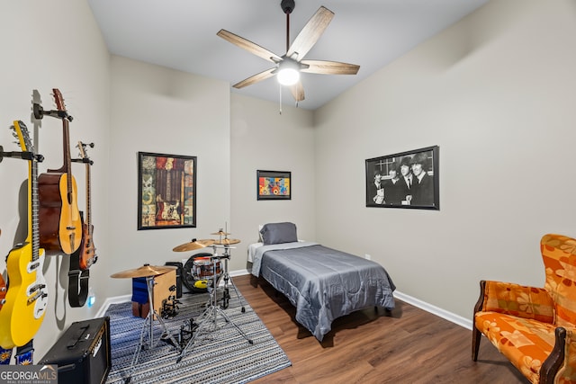 21 Little Creek Dr, Monroe, GA 30655 - bedroom featuring wood finished floors and a ceiling fan