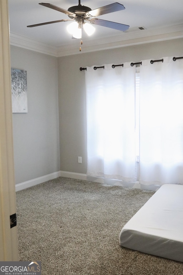 1761 Turtle Pond Dr, Watkinsville, GA 30677 - unfurnished room with crown molding, a ceiling fan, and carpet