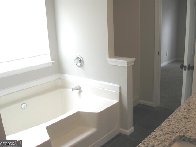 4383 Chestnut Lake Ave, Lithonia, GA 30038 - full bath featuring a bath, tile patterned flooring, and vanity