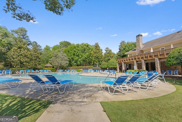 2584 Grayton Loop, Villa Rica, GA 30180 - community pool featuring a patio area