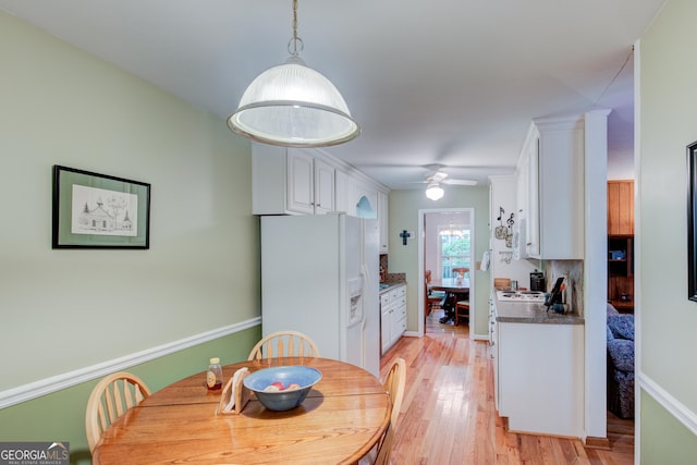 6 Greenleaf Dr SW, Rome, GA 30165 - dining room featuring light wood-style floors and a ceiling fan