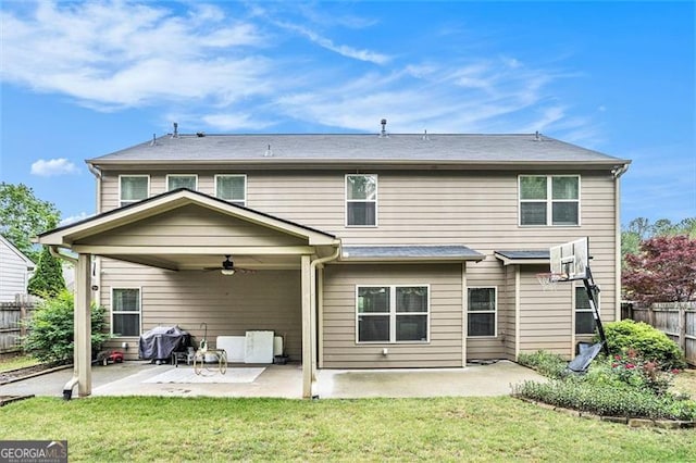 230 Haleys Ct, Woodstock, GA 30188 - back of property featuring ceiling fan and a patio