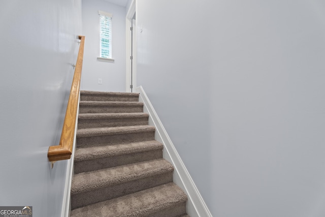 2067 Kinridge Ct, Marietta, GA 30062 - stairs with baseboards