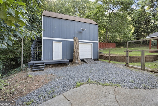 2067 Kinridge Ct, Marietta, GA 30062 - view of outbuilding featuring stairway and view of scattered trees