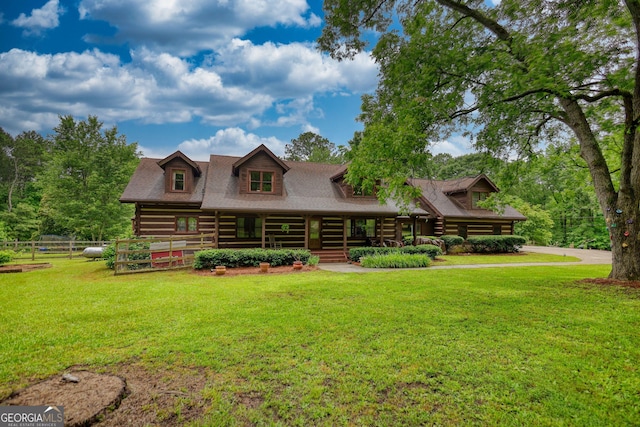 2905 Cammie Wages Rd, Dacula, GA 30019 - log home with log exterior and covered porch
