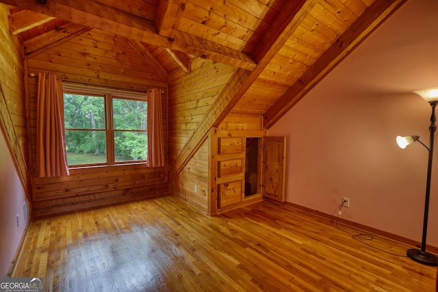 2905 Cammie Wages Rd, Dacula, GA 30019 - bonus room with light wood-type flooring, wood ceiling, and wooden walls