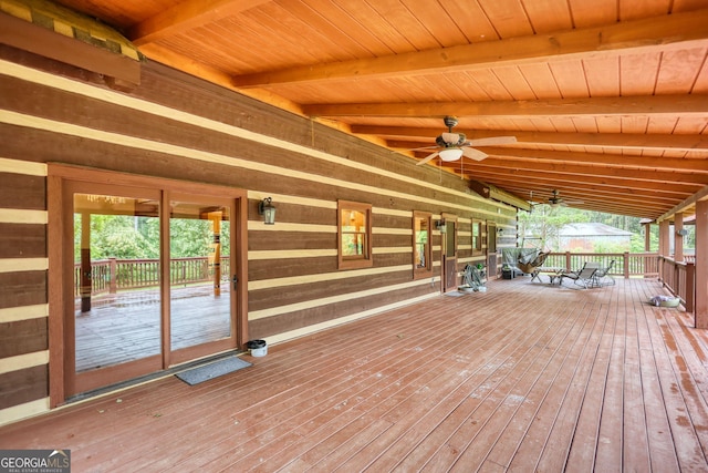 2905 Cammie Wages Rd, Dacula, GA 30019 - deck with ceiling fan