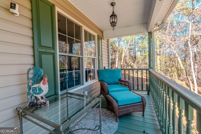 32 N Muscogee Dr, Ellijay, GA 30540 - view of wooden porch