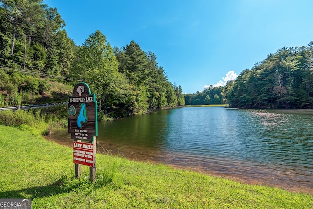 32 N Muscogee Dr, Ellijay, GA 30540 - water view featuring a heavily wooded area