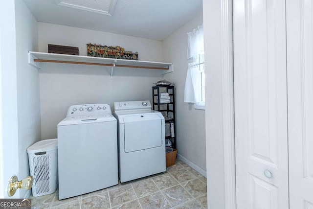 32 N Muscogee Dr, Ellijay, GA 30540 - laundry area featuring separate washer and dryer and baseboards