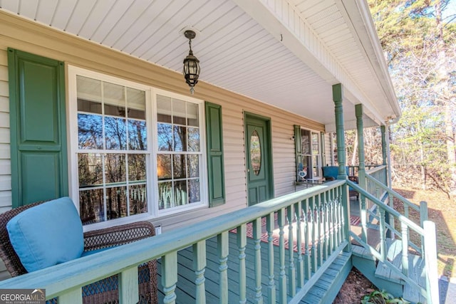 32 N Muscogee Dr, Ellijay, GA 30540 - view of wooden porch