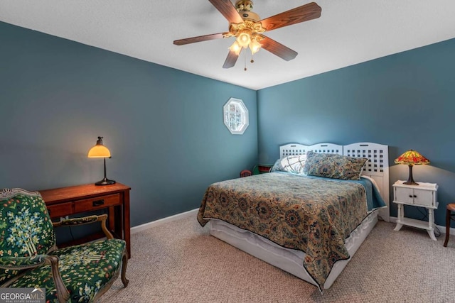 32 N Muscogee Dr, Ellijay, GA 30540 - bedroom featuring carpet flooring and a ceiling fan