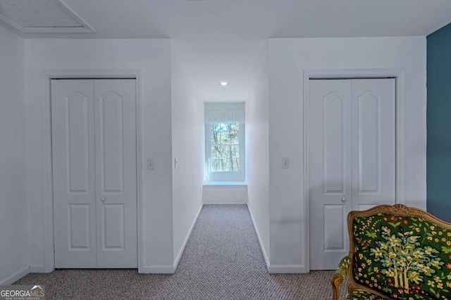 32 N Muscogee Dr, Ellijay, GA 30540 - hall featuring carpet and recessed lighting