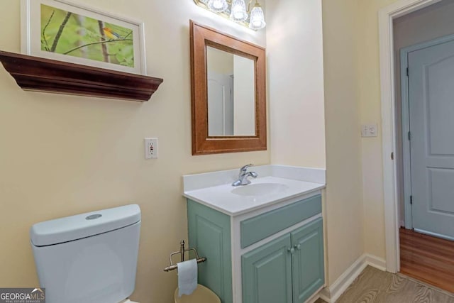 32 N Muscogee Dr, Ellijay, GA 30540 - bathroom with vanity and wood finished floors