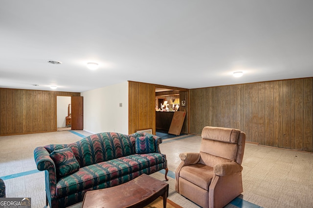 24 Brookside Dr, Newnan, GA 30263 - living area with wooden walls and baseboards